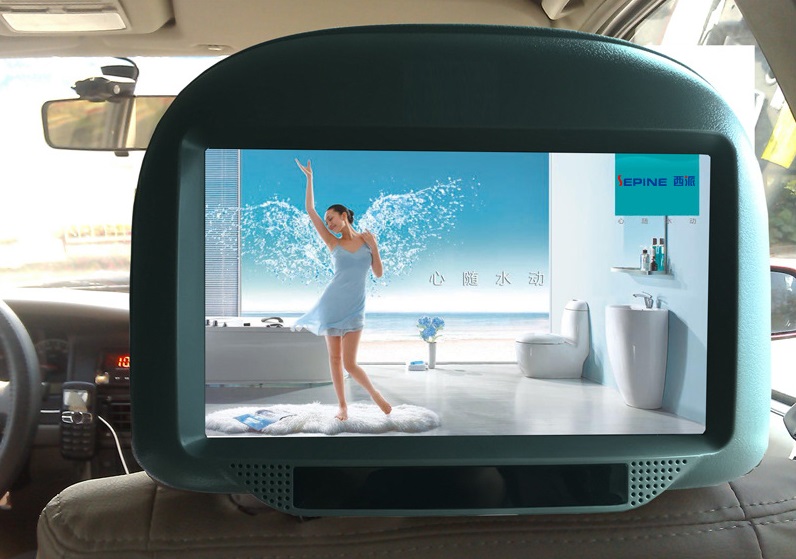 pTaxi009 headrest advertising player